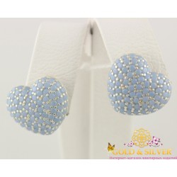 Серебряные серьги Рандеву 2419 Gold & Silver, Украина